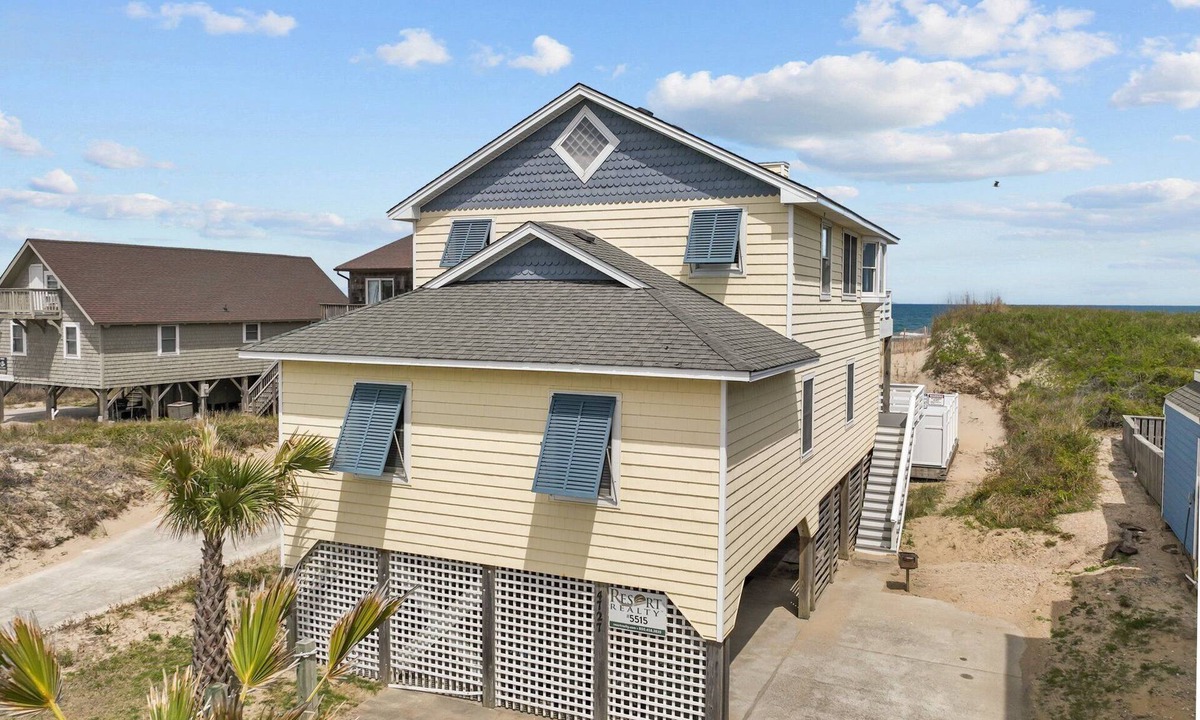 Nags Head House | 5515-Crystal Gable - Oceanfront Nags Head | Private Pool & Hot Tub