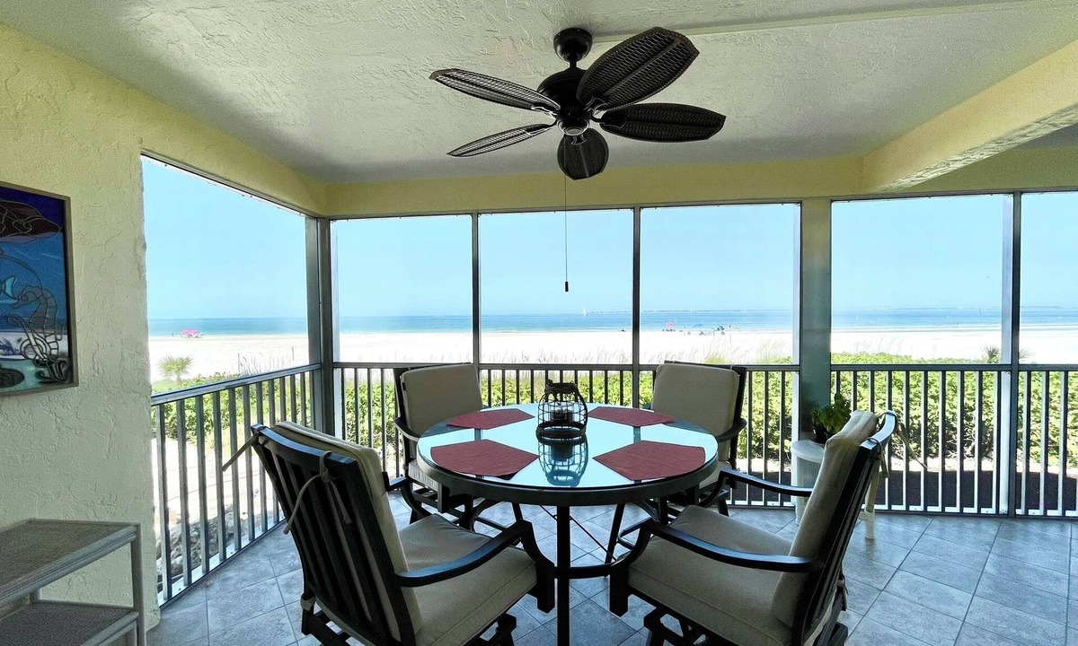 Fort Myers Beach Condo | Beachfront beautiful north-end renovated condo, 26’ Private Lanai