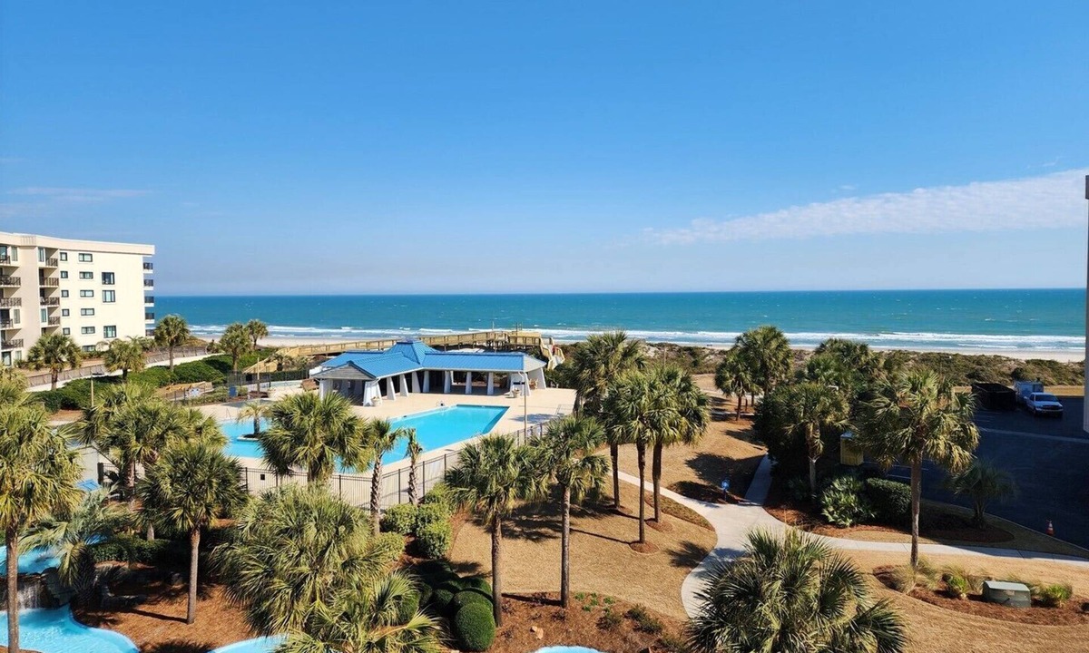 Litchfield by the Sea Condo | Beautiful Ocean View from Covered Balcony- Sandpiper Run D4C