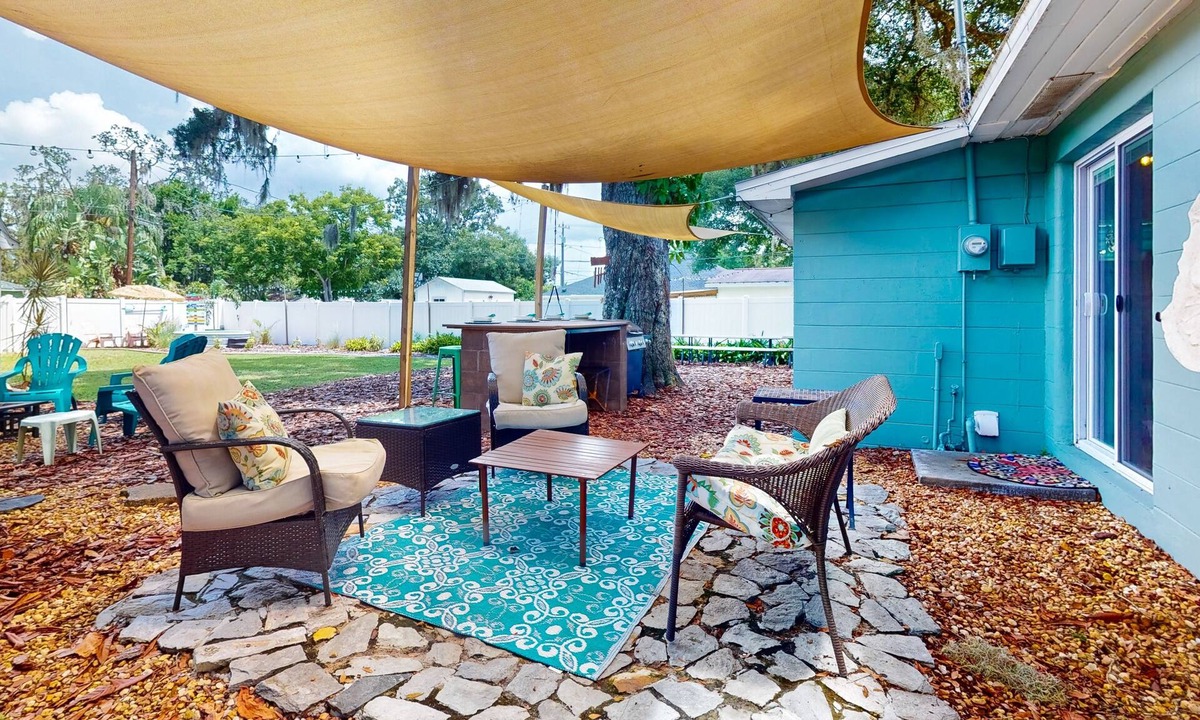 New Port Richey House | Bunglow Boogie - Main House with unique pool & outdoor living/dining