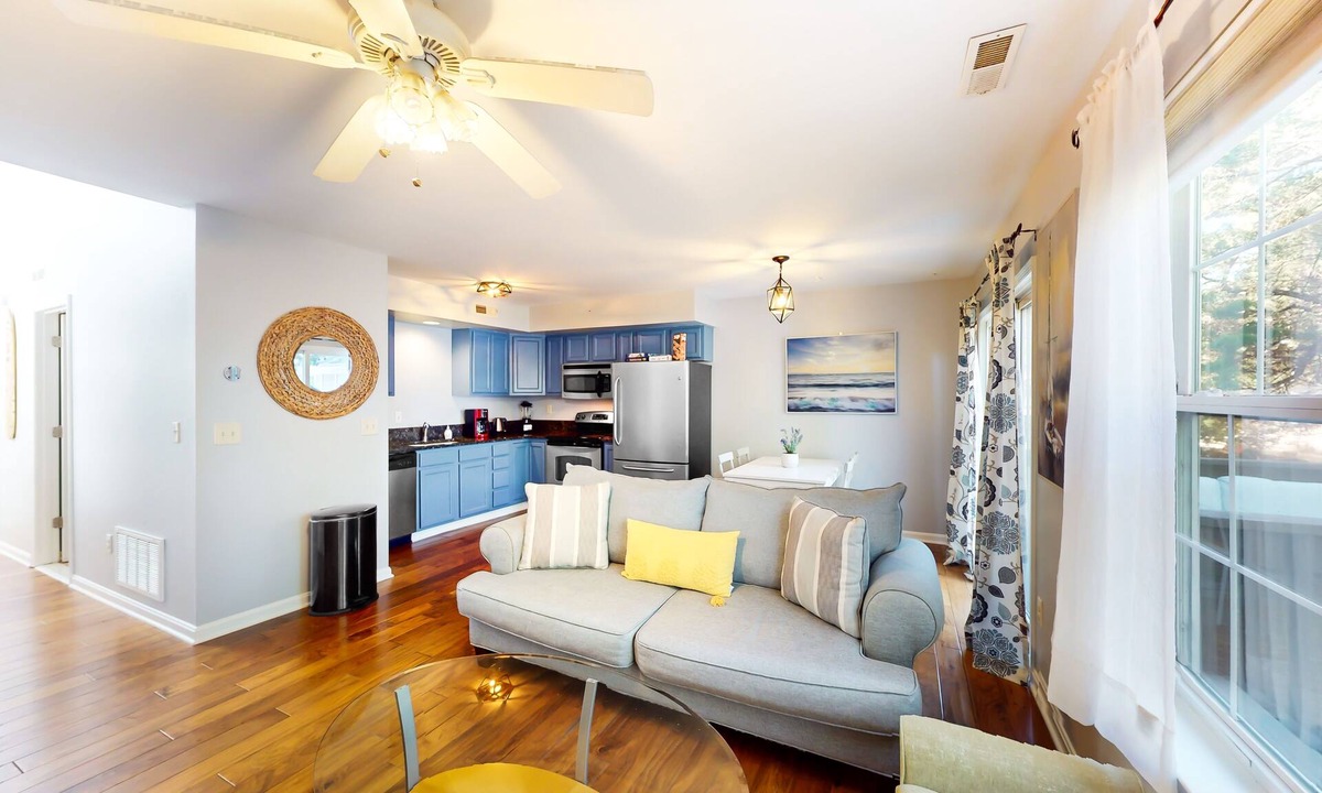 Lewes House | Fairway Village Lewes townhome in great location with deck, games, W/D, and AC
