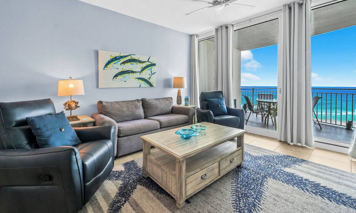 Panama City Beach Condo | FREE Beach Chair Service-BeachFRONT-2 Gulf Front Pools-Hot Tub-Aqua Resort 1007