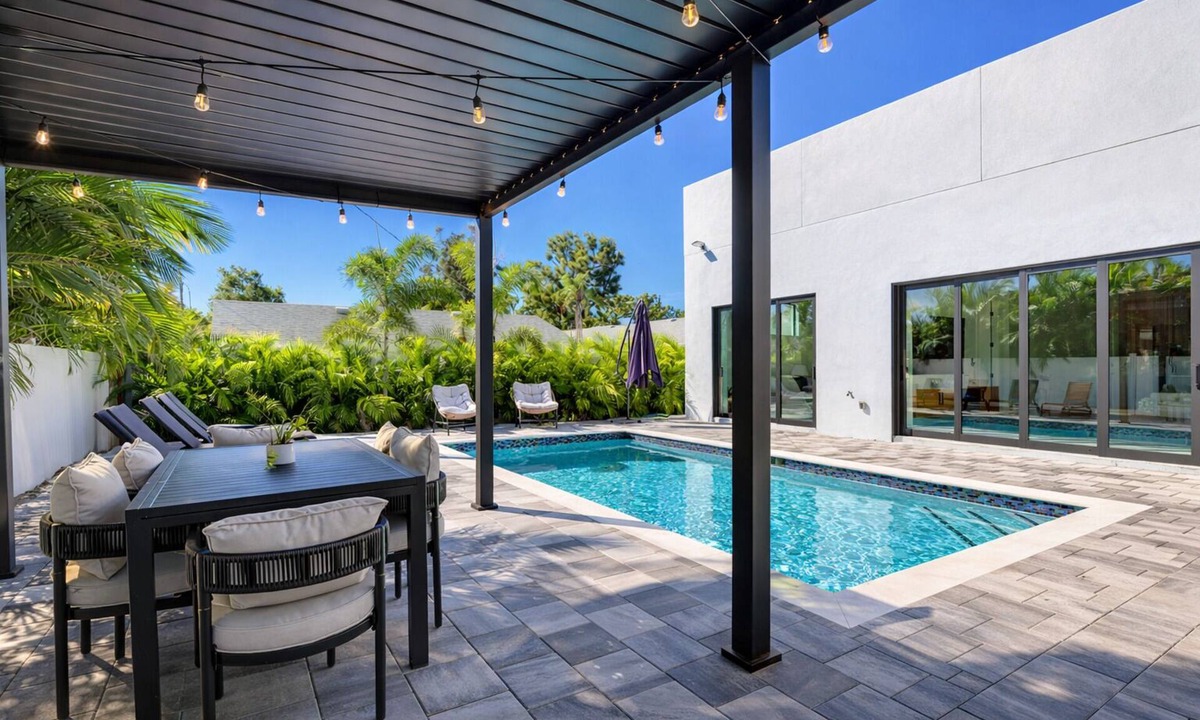 Long Meadow House | Heated saltwater pool near Siesta and Downtown