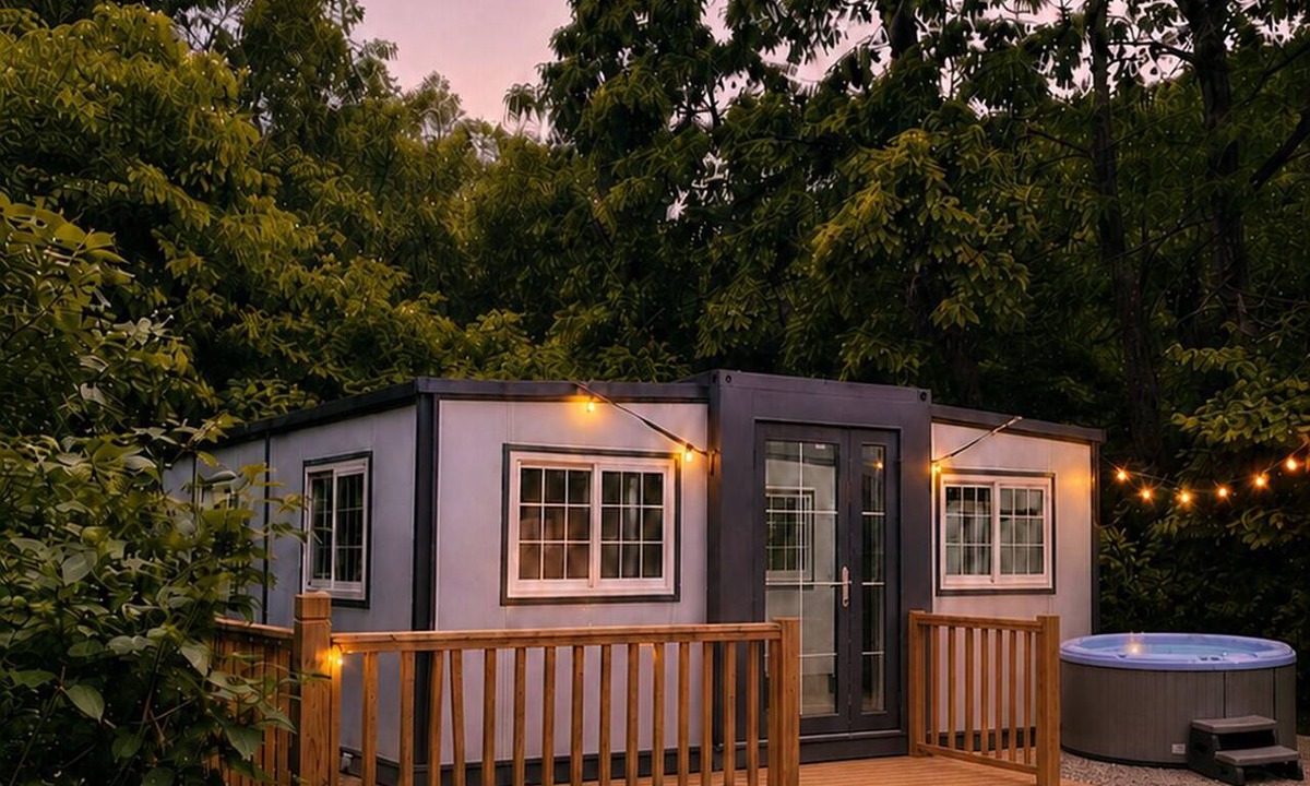 True House | Modern Container Home Private Hot Tub & Fire Pit Near Pipestem State Park