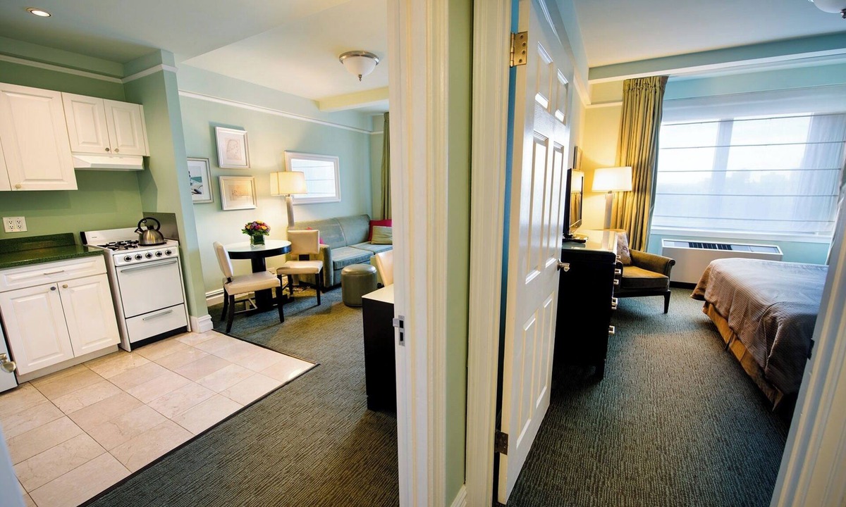 Central Park West Hotel | NYC Apartment-Style Double Suite | Kitchen | Steps from Beacon Theater & Subway