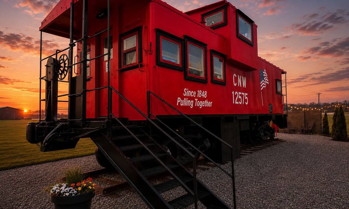 Fredericktown Cabin | Real Train Caboose Near Elephant Rocks & Johnson Shut-Ins with Firepit