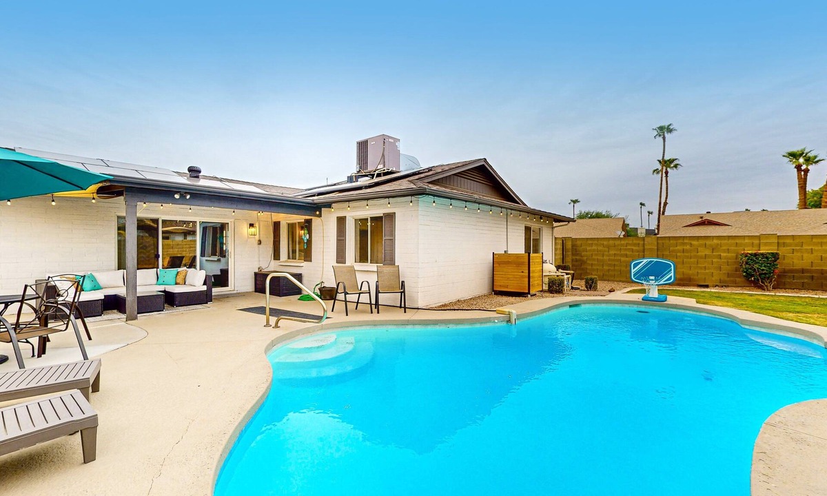 Dobson Ranch House | Relax Poolside at Spacious Mesa Home with Grill, & Central AC - Prime Location