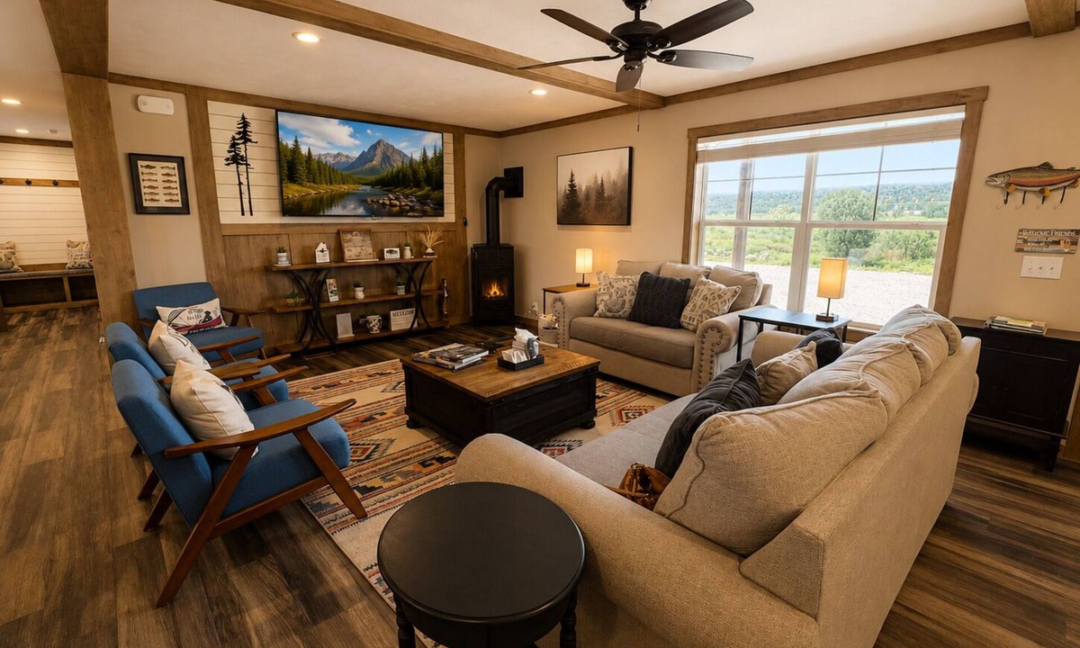 Marvel House | Riverfront Home with Hot Tub, AC, Large Deck