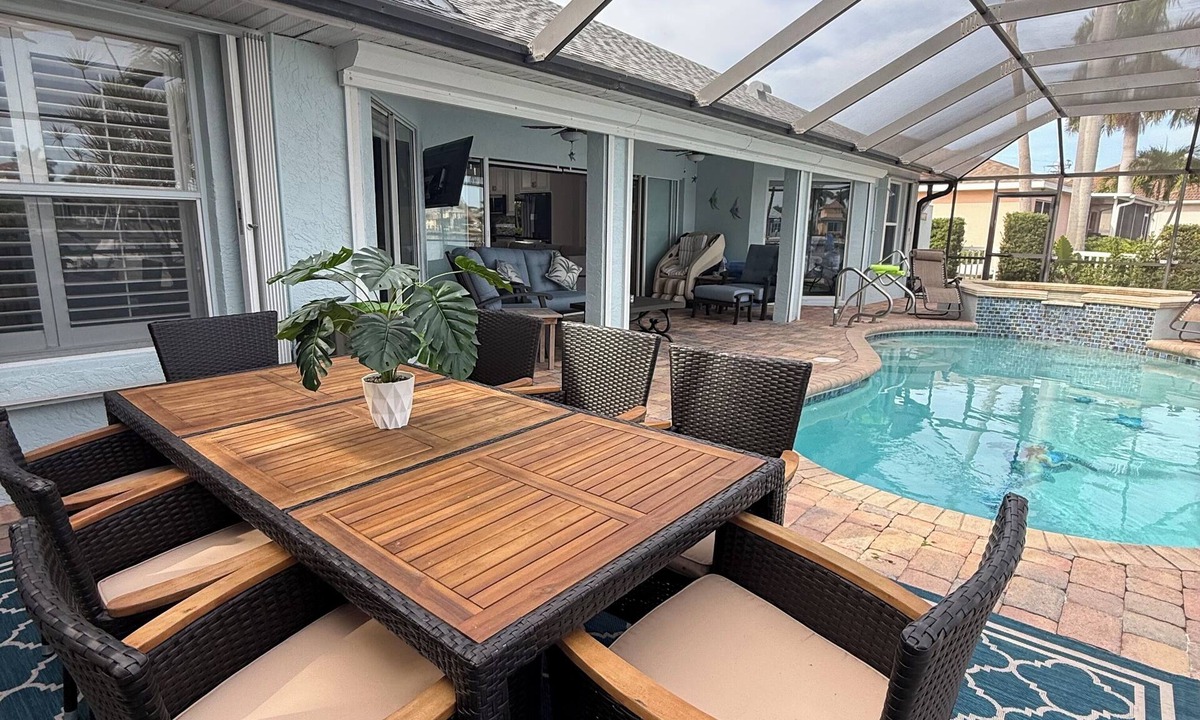 Burnt Store House | Summer discount! Family Oasis-Heated pool and hot tub. Wide canal & manatees