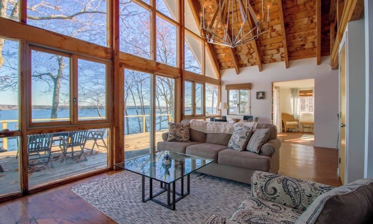 Waldoboro House | The Eagle's Nest- Remodeled Waterfront Home with Wraparound Deck, Water Views, & Beach Access