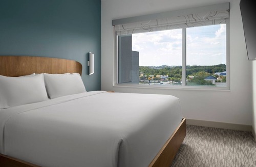 Williamsburg Hotel | 1 King Suite | Element Orlando | Pet-Friendly with Kitchen & Sofa Bed