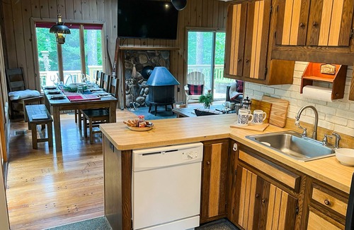 North Pole Ski Chalet | ADK Riverfront Home - Ski Whiteface, Near Lake Placid