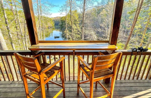 Mill Spring House | Beautiful Lake Front Log Cabin with Dock