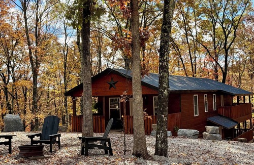 Strunk Cabin | 𝐁𝐢𝐠 𝐒𝐨𝐮𝐭𝐡 𝐅𝐨𝐫𝐤 Retreat! Excellent Location Private WIFI~ All NEW 𝐓𝐫𝐞𝐞 𝐓𝐨𝐩 𝐋𝐨𝐝𝐠𝐞!