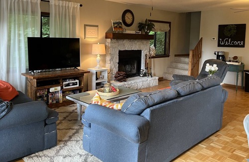 Rabun Gap Cabin | Boulder Mountain Hideaway at Rabun Gap on 8.75acres-firepit & fireplace