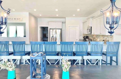 Cherry Grove Beach House | Brand New Pool! Oceanfront! Sleeps 26!