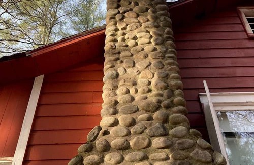 Corinth Cabin | Charming One-Floor Waterfront Cabin with Dock & Fire Pit Near the River | Corinth, New York