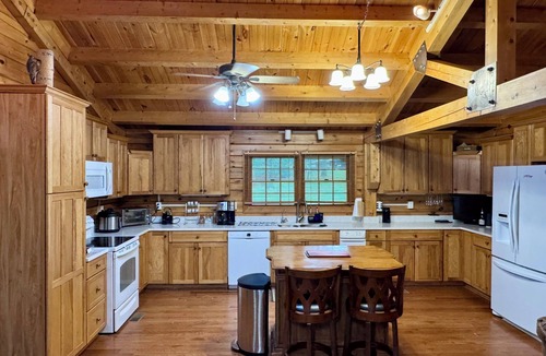 Morgan II House | Cozy Waterfront Log Cabin Retreat on a Quiet Creek
