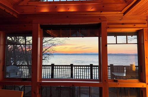 Willsboro House | Designer Lake Champlain Retreat with Adirondack Views & Private Waterfront