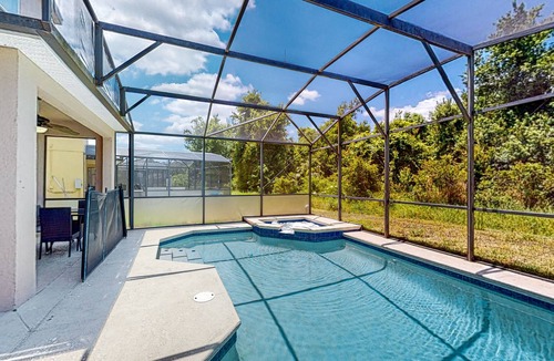 Sandy Ridge House | Dog-friendly home in a quiet area near Disney with private heated pool, pool spa