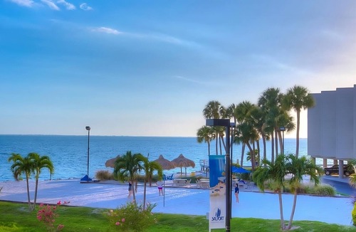 Rocky Point Apartment | Dreamy Waterfront Escape! Relaxing Bay View Accommodation w/Balcony | Pool