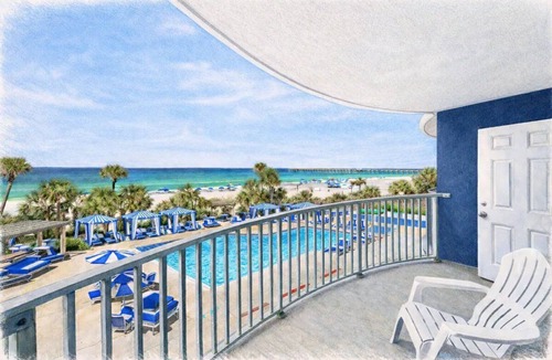 Panama City Beach Hotel | Full/Full | Palm & Tide | Friend Group Stay | Sugar-White Sand | 2 Units
