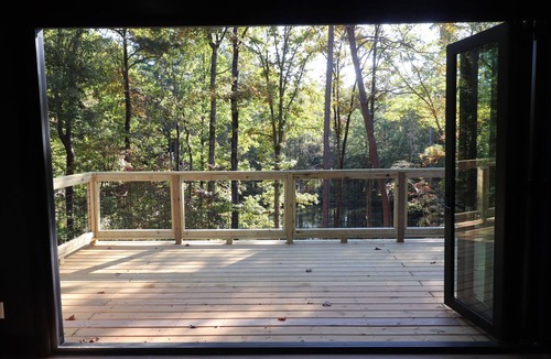 Roaring River Cabin | Gotham City Cabins! Secluded “Custom Modern Cabin” overlooking Private Pond.