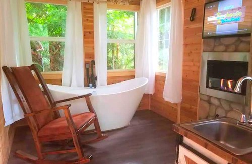 Snohomish Cabin | Idyllic Tree House Rental with a Cozy Fireplace in Snohomish, Washington