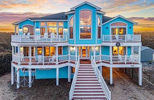 Carova Beach House | July specials Htd pool/hotub, firepit oceanview, Wild Horses, 6 bed 7 baths