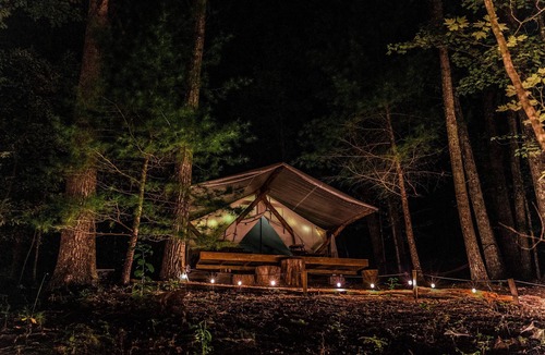 Sevierville RV Rental | Luxury Glamping, private, romantic, cozy, heated - tent 1