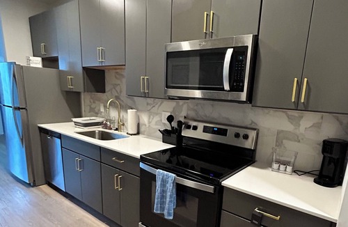 North Chesterfield Apartment | Modern Retreat with Balcony, mins to VCU,Fireplace & Sky Lounge Access