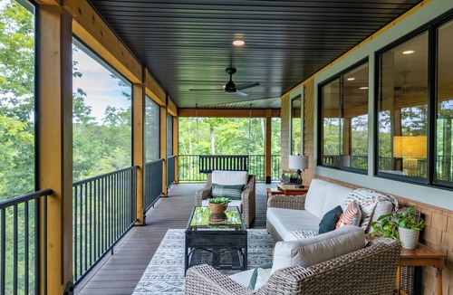 Pulaski House | Mountain Lakefront 4 bedroom house with wrap around screen porch, hot tub