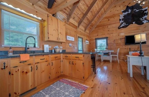 Mill Spring Cabin | Orchard View Log Cabin near Tryon IEC & Lake Lure!