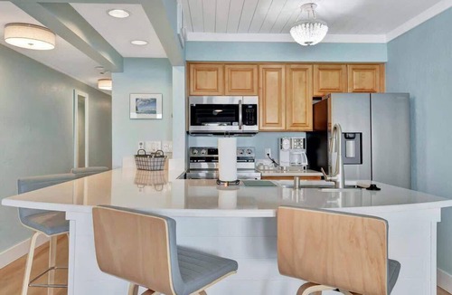 Rocky Point Condo | Relax 10ft from the Bay! Enjoy sunsets on balcony!