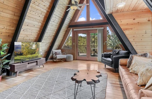 Whispering Pines Cabin | Romantic Cozy A-Frame in Whispering Pines!