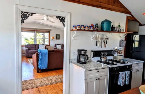 Hancock House | Rustic Waterfront Beach House with Private Beach, Fire Pit & Dock, Near Bar Harbor in Hancock, Maine