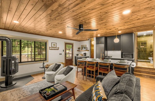 Cascade Cabin | Scenic Riverside Retreat: Sauna, Hot Tub, & Fire Pit, by Forest & Peak Retreats