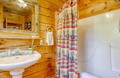 Epworth Cabin | Secluded creekfront cabin w/ firepit, private hot tub
