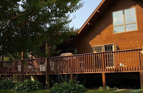 Lewisville Cabin | Secluded Log Cabin Escape on Private Pond & Acres