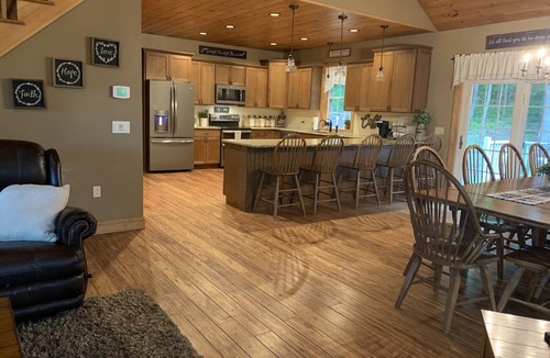 Town of Dickinson Center House | Spacious Cape Style house on 43 acres with pond