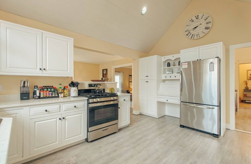 Ellsworth House | Spacious Pondside Firepit Retreat w/Outdoor Dining, Grill & Firepit Near Acadia