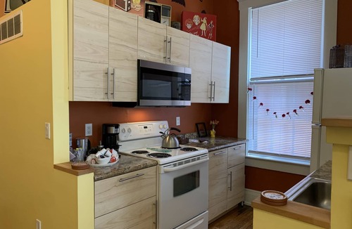 Covington House | The Slanted House … retro vibes + cozy comforts!