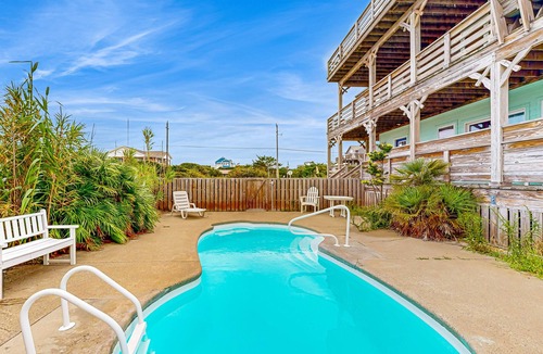 Buxton House | Towering beach house with private pool, hot tub, decks & ocean views