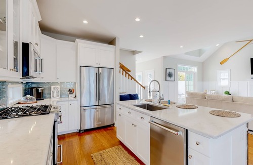 Dodds Addition House | Town of Rehoboth Beach inviting home with heated pool, firepit, central AC, W/D