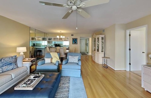 South Island Condo | Waterfront Condo with Private Balcony, Pool, Dock Access.