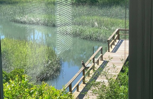 Wilmington House | Waterfront home. Pier, kayaks, bicycles, privacy. Near beaches, city activities.