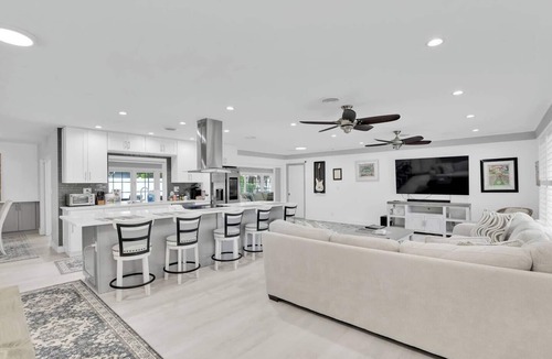 Lighthouse Point House | Waterfront Oasis with Pool, Hot Tub, & Games