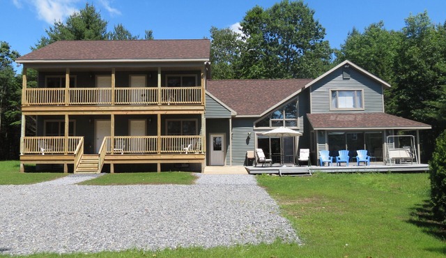 10 BR home, up to 3 homes with 22 BR/14BA, hot Tubs, On 20 acres, water views