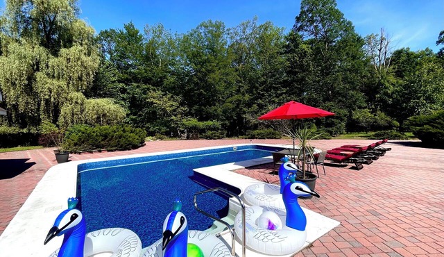 2 ACRE POCONO HOUSE PRIVATE POOL TENNIS COURT BACKYARD PATIO