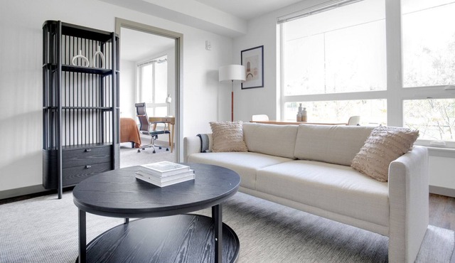 Bright Columbia City 2BR w/ W/D & Gym, steps to Light Rail, by Blueground